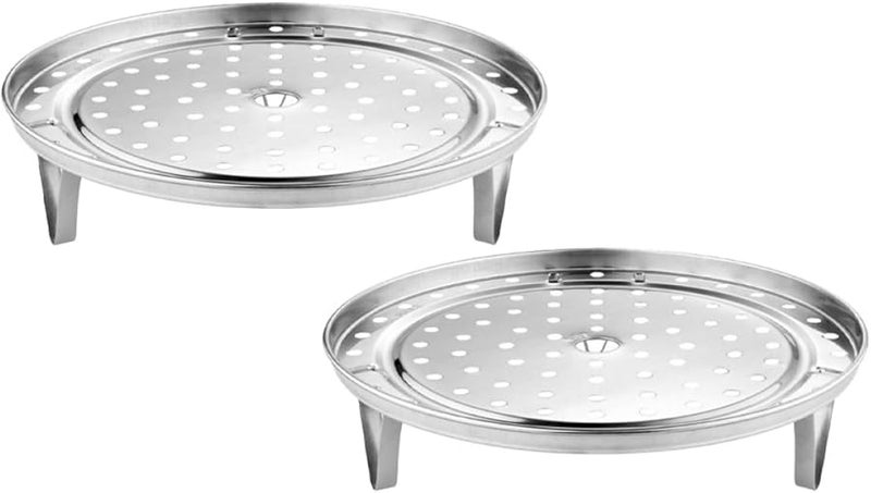 Stainless Steel Steaming Rack 2 Pcs Rustproof Food Steamer Tray Lightweight Kitchen Accessories - Image 1
